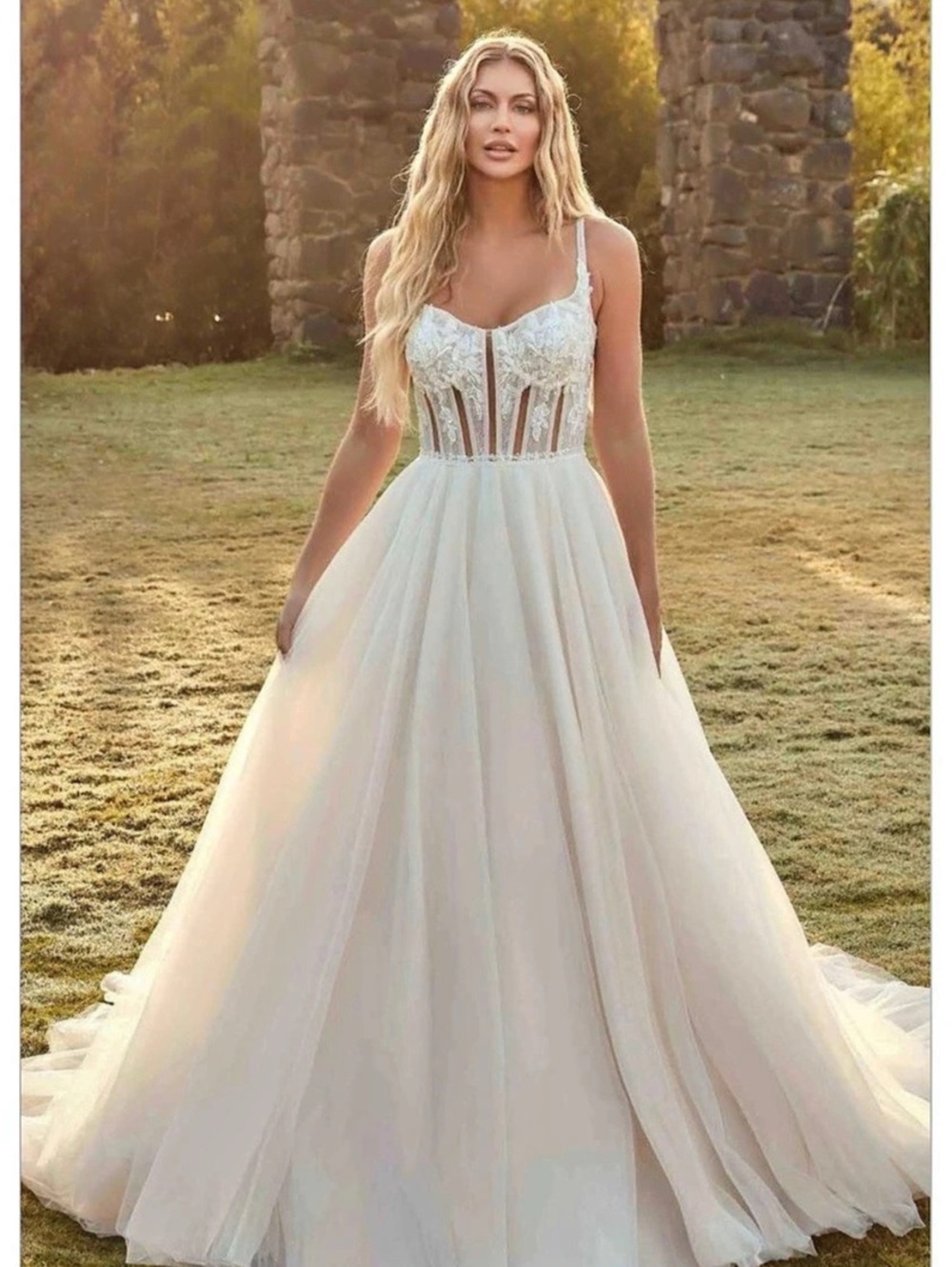 Eddy K Wedding Gown style Sutton in ivory NWT, size 10
